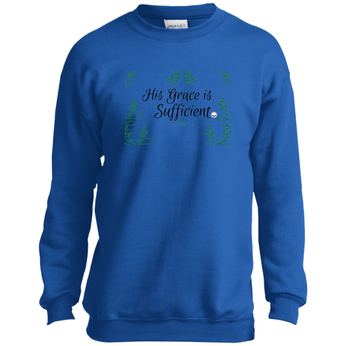 Grace Sufficient Youth Crewneck Sweatshirt