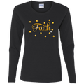 Faith-Gld Ladies' Cotton LS T-Shirt