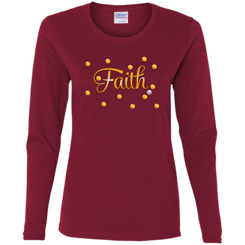 Faith-Gld Ladies' Cotton LS T-Shirt