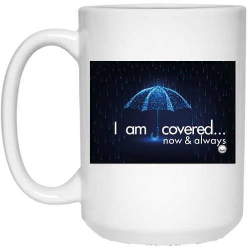 Covered 15 oz. White Mug