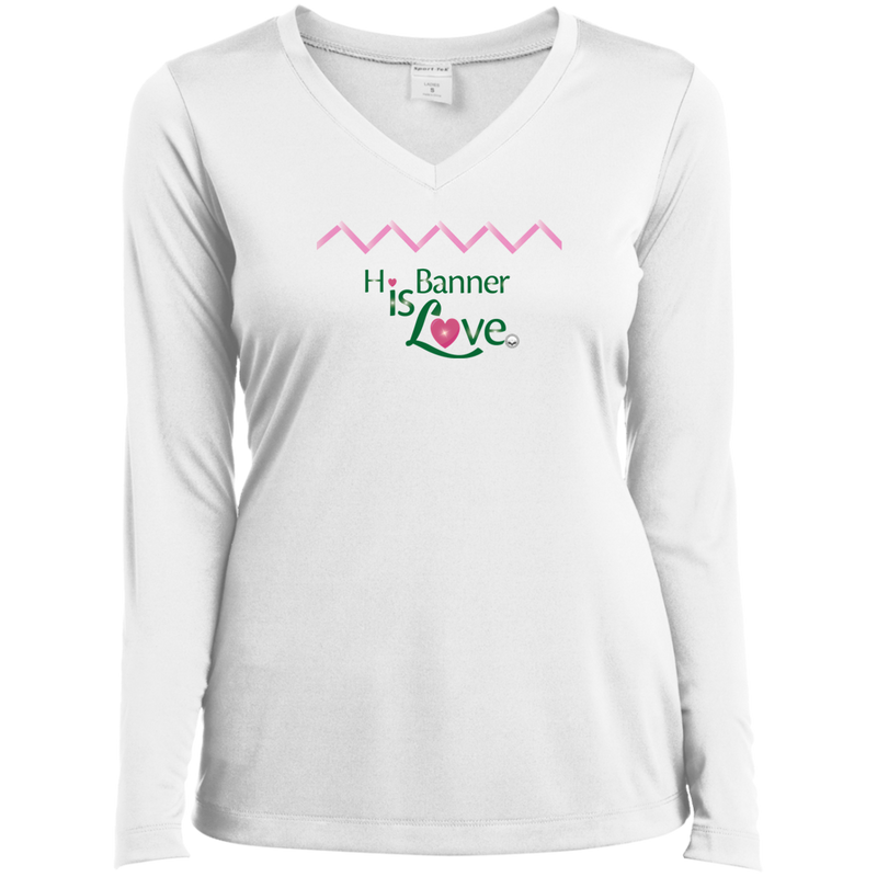 Banner Ladies' LS Performance V-Neck T-Shirt