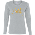 Faith-Gld Ladies' Cotton LS T-Shirt