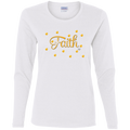 Faith-Gld Ladies' Cotton LS T-Shirt