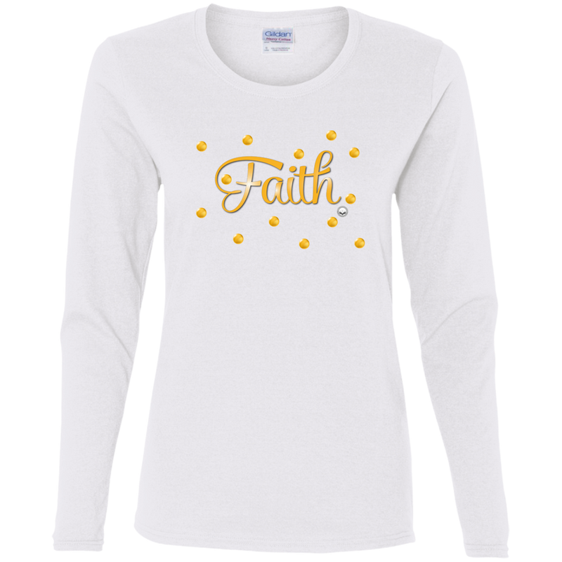 Faith-Gld Ladies' Cotton LS T-Shirt